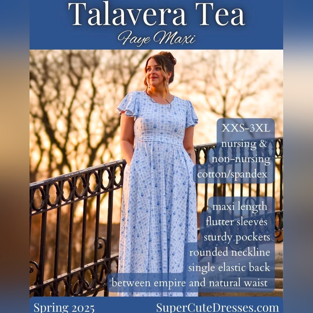 Super Cute Dresses SCD Talavera Tea Faye Maxi L